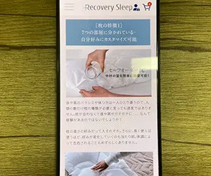 Recovery Sleep　枕